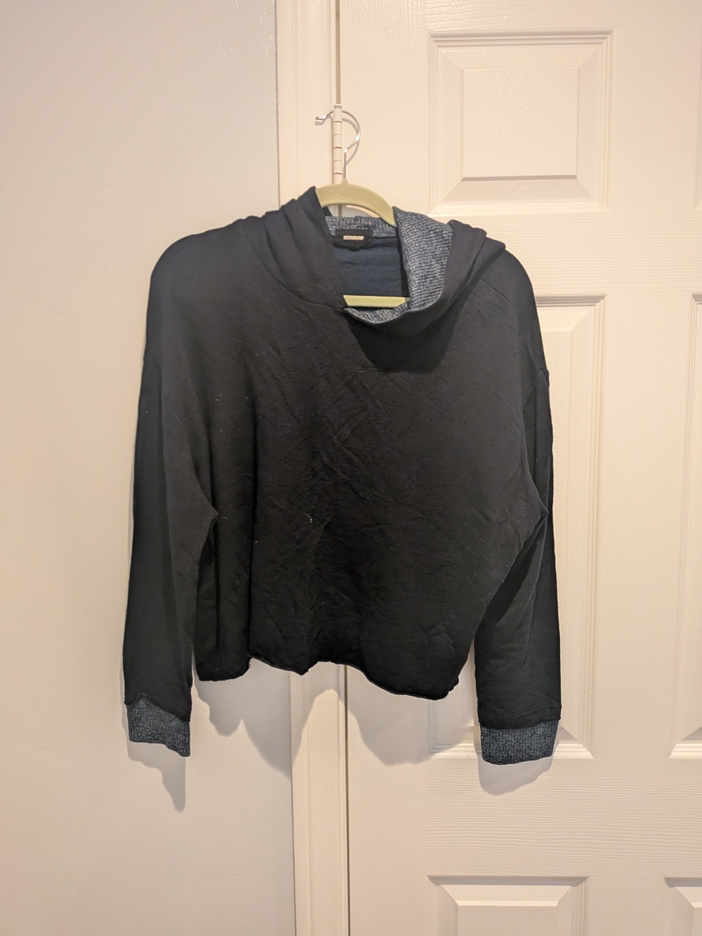 Navy Hooded Sweater - Monrow